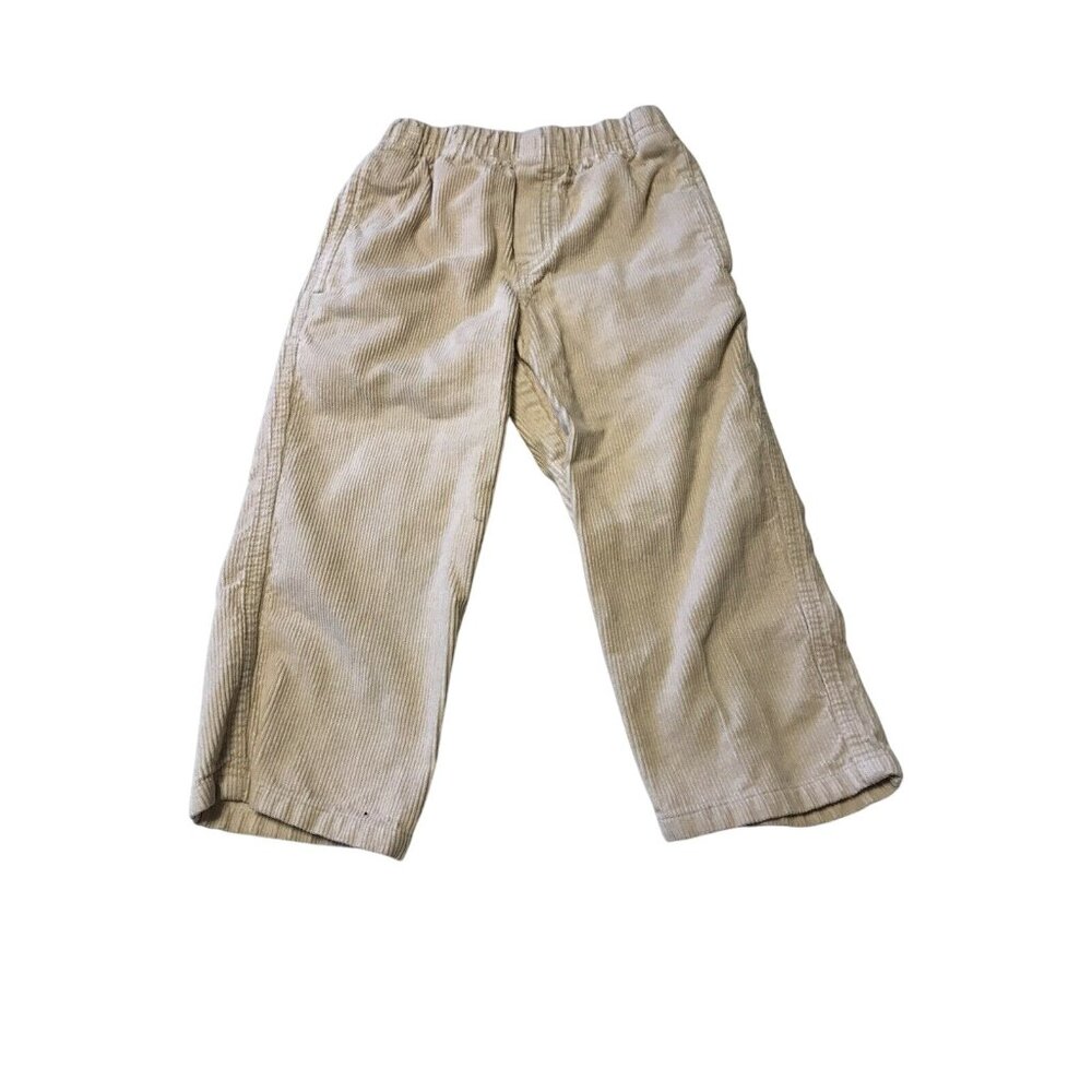 Talbots Kids Boy's Size 3 Pant Corduroy Elastic Waist Beige Good Preowned